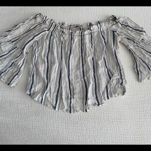 Bershka XS crop top. Off the shoulder. Bell sleeves